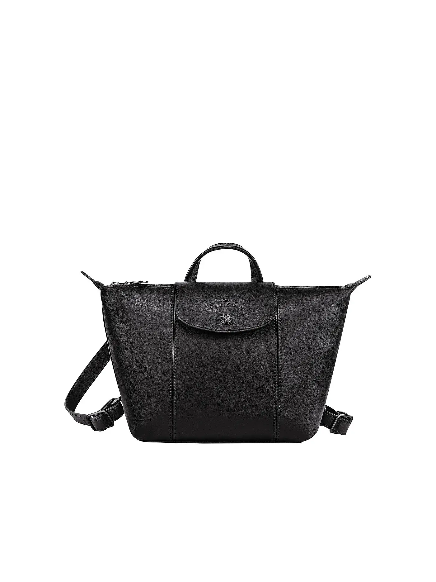 LONGCHAMP | Le Pliage Cuir Rucksack, Black | 